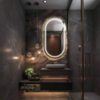 Зеркало в ванную с подсветкой Амати Слим